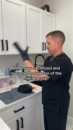 Chris Jewell 🌟 Mr. Injectable on Instagram: "Someone had to do it 💉🫶 I do this for my squad. #MrInjectable #InjectorOfTheGroup #AestheticHumor #ForMyGang #NaplesMedSpa"
