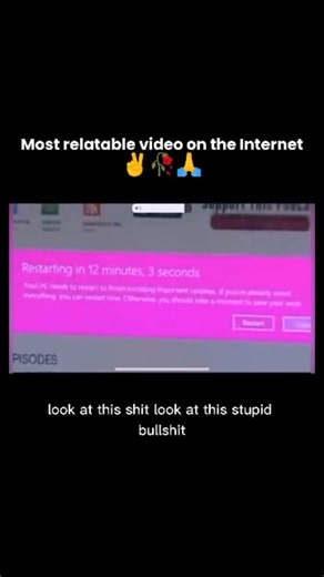 Memes® | In this viral video, a man records his computer screen in a state of high-intensity frustration over a Windows update notification. The... | Instagram