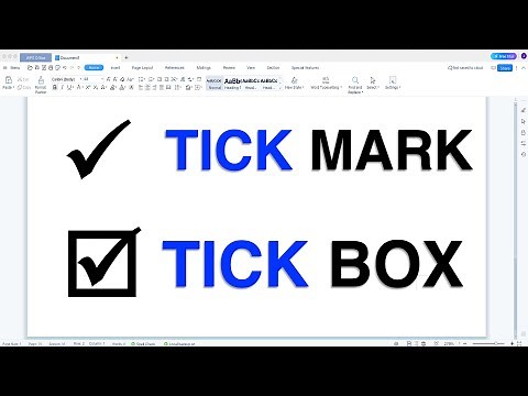 How To Add Tick In WPS Office & Tick a CheckBox