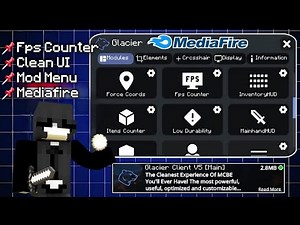 ❄️ Glacier Client V5 for Minecraft 1.21+ | New UI, FPS Boost & Clean Design! (MCPE Client)