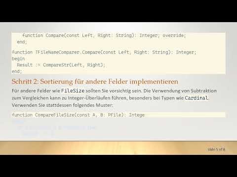 Wie man TComparer verwendet, um eine Liste von Records in Delphi zu sortieren
