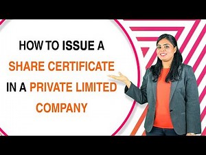 How to issue share Certificates in a Private Limited Company