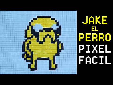 Como Dibujar a JAKE EL PERRO PIXELADO Hora de Aventuras - Paso a Paso