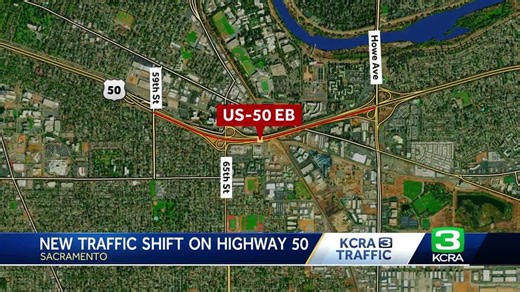 How to navigate the new traffic shift on stretch of Highway 50