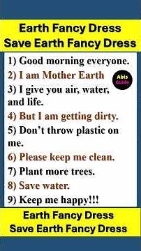 Earth fancy dress competition | Save Earth Fancy Dress | Earth day fancy dress | Mother earth