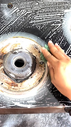 Edhitha and Chidubem with African Indian on Instagram: "How i clean-up my gas stove 👍 Edhitha and Chidubem with African Indian #flypviralシ"