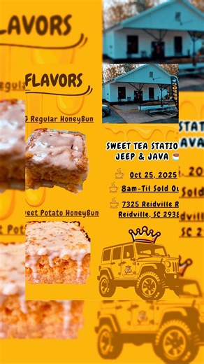 JEEP & JAVA was a SUCCESS ✅ Huge thanks to Ole Station Roastery, Sweet Tea Station, our customers, Morton Craftworks and the JEEP community for making it epic! #honeybunking #jeeplifestyle #jeepandjava #jeeps #reidvillesc #itsajeepthing #upstateeats | HoneyBun King | Facebook