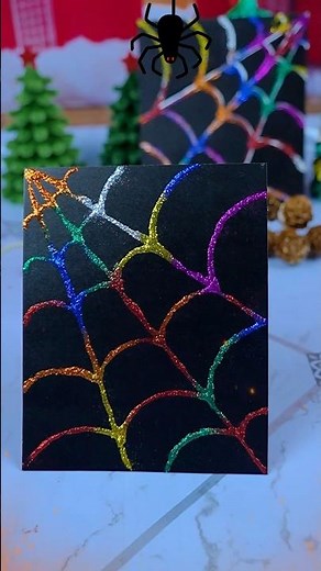 DIY Halloween Special Spider Net👻Halloween Craft Idea 🎃🕸️🕷️