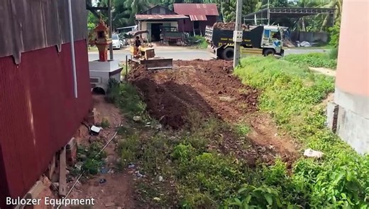 Incredible Road Construction – Dump Truck & Bulldozer Filling 6m Concrete Road!