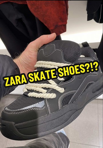 Something about these @ZARA rope skate shoes just really stuck out to me today. Maybe it’s the bulky 90’s skate look that reminds me of the skate culture I grew up in. They go for $89 and fit true to size! Would you grab these? #Zara #ZaraHaul #ZaraOutfits #Streetwear #SkateShoes #OOTD #FashionTikTok #MensFashion #SneakerTok #ForYou #FYP #Trending #Hypebeast #StyleInspo #Sneakerhead #FashionStyle #StreetStyle #TikTokFashion #DripCheck #OutfitInspo #Viral #FashionLover #StreetwearFashion #SkaterS