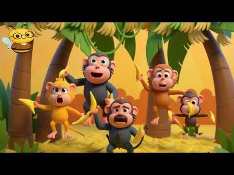 Monkey Banana | Baby Monkey (3D) | Animal Songs | Songs for Children | Little Bee