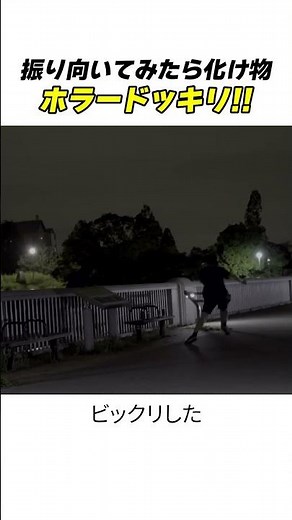 振り向いてみたら化け物がいる恐怖のホラードッキリw