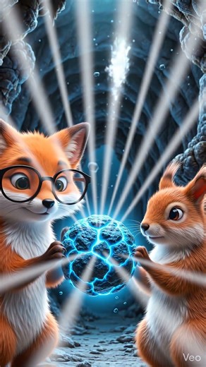 fox squirrel guide the reflected #cutecartoon #animation #cartoonseries #cartoon #cuteanimals