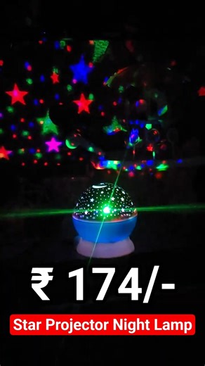 360° Rotating Led Starry Light with Moon || Plastic Star Master Galaxy Night Projector Lamp #shorts