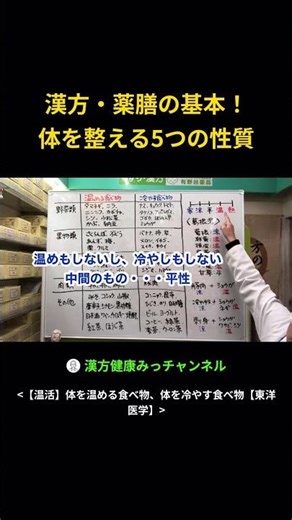 食べ物の5つの性質【漢方・薬膳】