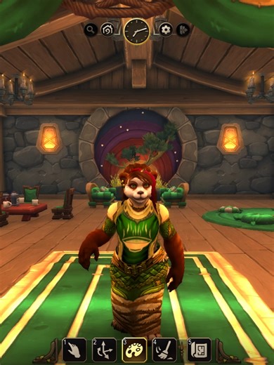 How to Build a Twilight Bonsai Mural... with Mailang from Om Nom Noodles: Pandaren Restaurant and Hot Spring Resort! Needed... 5 circular woven rugs, 1 Pandaren fireplace, several elegant seat cushions (for stars), 1 razorwind acacia tree, 3-4 elwynn grass, 1 flat boulder, 2 wrought iron floor lamps (placed behind the base of the tree, angled towards the 'sun' for a glowing effect). Also dyes... 1 Nazjatar Navy, 1 Moonberry Amythyst, 1 Firebloom Red, 1 Zandalari gold, 1 Sungrass yellow, several 