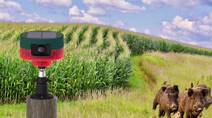 Solar Outdoor Motion Sensor Alarm: Upgraded 360° Motion Detector 129dB Loud Siren, Remote Control, Porch Security Protector & Camping Safety Device for Yard/Garden Outdoor Areas