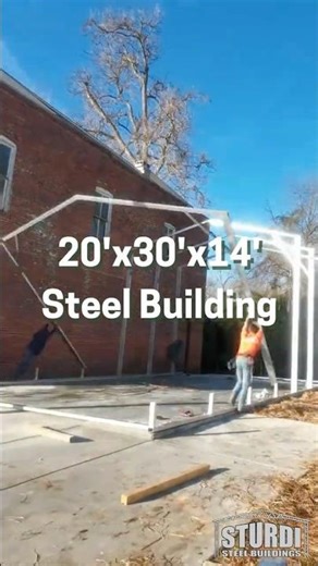 20'x30'x14' Steel Building Installation