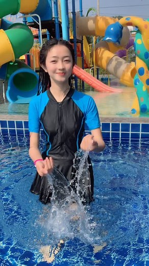 Fun Water Activities in a Colorful Playground Pool