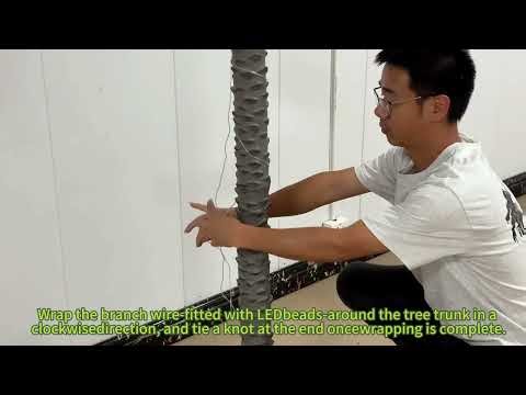 Artificial Pre-Lit Palm Tree Installation Video