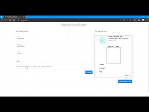 ID CARD generater & download I'd card also ,made in Reactjs | HTML | CSS | JAVASCRIPT
