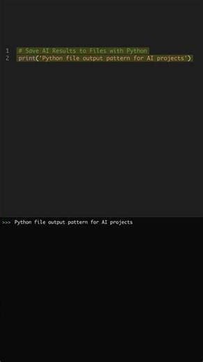 Save AI Results to Files with Python #shorts