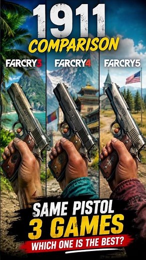 1911 PISTOL Evolution 🔥 Far Cry 3 vs 4 vs 5 #shorts