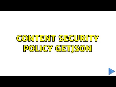 Content Security Policy getJSON