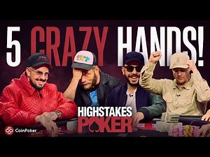 HIGH STAKES POKER - 5 CRAZY BIG POTS with Robl, Papo MC, Wasserson, and Salomon