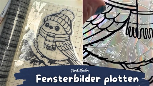 Anleitung Fensterbilder plotten im Cricut Design Space Teil 13 | Funkelfaden