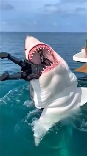 Jumping into a sharks mouth with a spiked suit!!