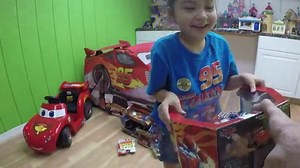HUGE DISNEY CARS LIGHTNING MCQUEEN SURPRISE TOYS TENT Big Egg Surprise Opening Disney Cars ToyReview