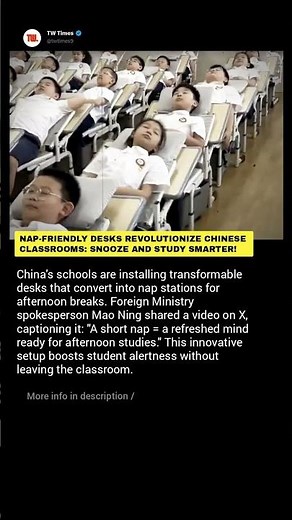 Nap-Friendly Desks Revolutionize Chinese Classrooms: Snooze and Study Smarter!
