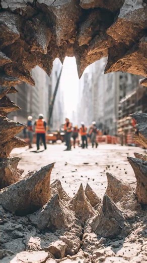 Utility Crew Finds Forest of Stone Thorns Growing Beneath City Streets