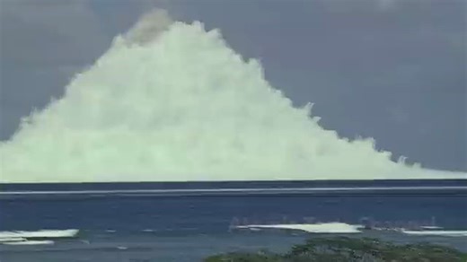 150万吨氢弹水下爆炸的壮观景象！！！！
