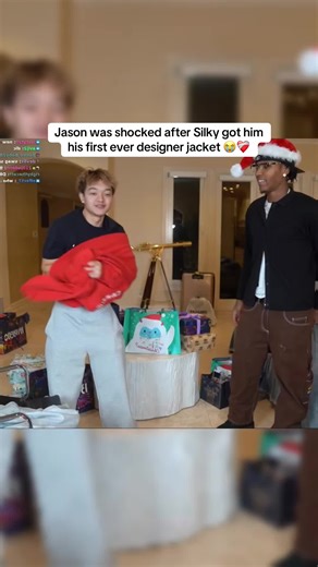 Jason was shocked after Silky got him his first ever designer jacket 😭❤️‍🩹 #jasontheween #silky #fyp