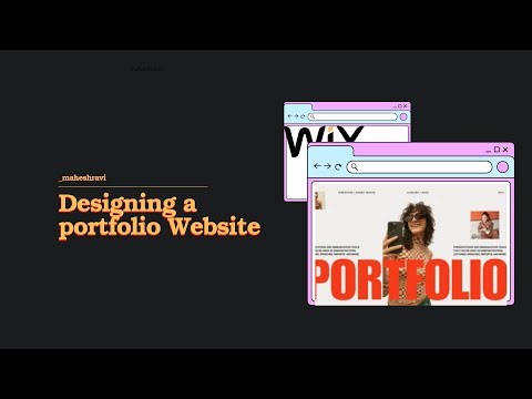 Design a Portfolio Website using Wix Studio