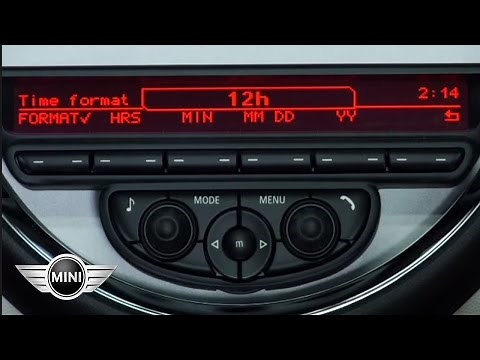 MINI USA | MINI Radio 1.0 | Clock Settings