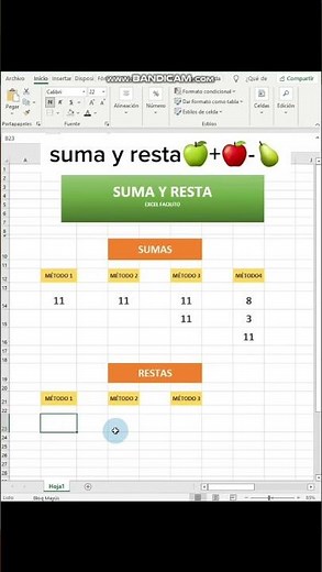 ¿Cómo sumar y restar en Excel?