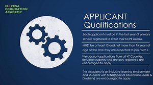 Happy new month! Make it a December to remember, by sharing the form 1 application forms with current class 8 students who meet the scholarship requirements. Application Deadline is 31st December 2020. Get the form on: https://mpesafoundationacademy.ac.ke/application-form-2020/ | M-PESA Foundation Academy.