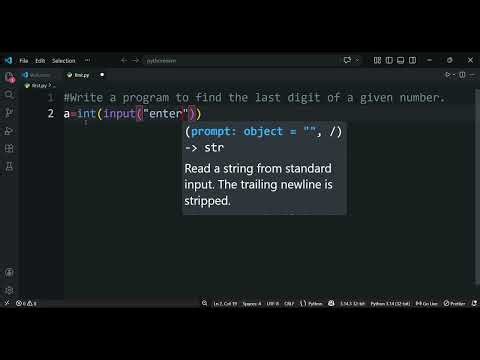 Python Program to Find Last Digit of a Number | Programming Question | Tukka Learn