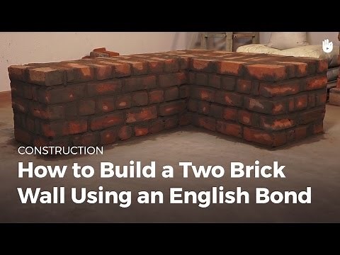 How to Build a Two Brick Wall Using an English Bond | Masonry