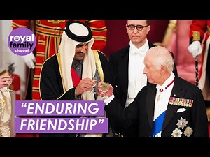 King Charles Hosts Emir of Qatar at Sparkling State Banquet