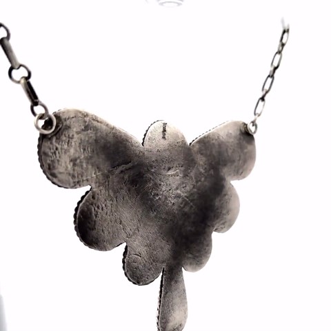 Vintage Navajo Necklace With 8 Natural Green Turquoise Stones – Large Statement Pendant Sterling Silver - Etsy