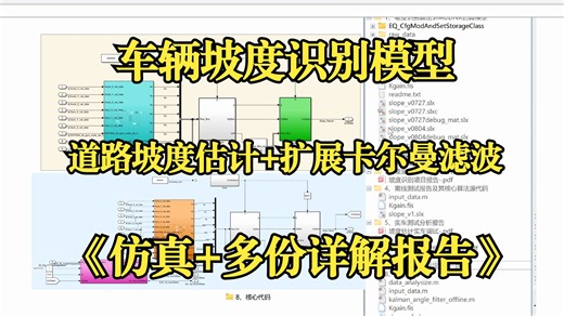 车辆坡度识别模型、道路坡度估计+扩展卡尔曼滤波（已实际应用测试）（仿真+多份详解报告）