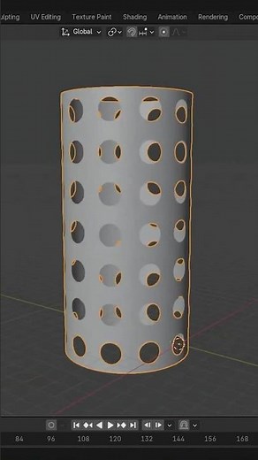 How to model circular holes on curved surfaces in Blender