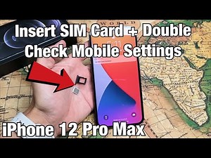 iPhone 12 Pro Max: How to Insert SIM CARD + Double Check Mobile Settings