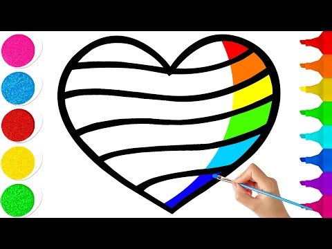 How to Draw a Rainbow Heart | Easy Step by Step Drawing Tutorial