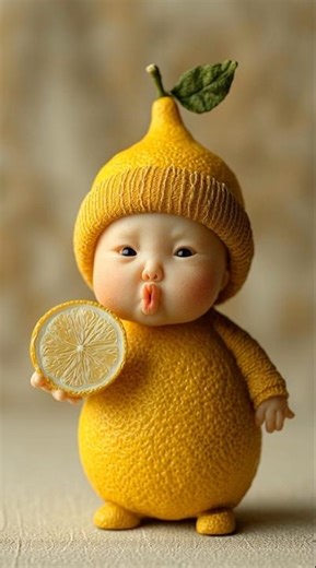 Lemon Baby Funny Reaction 🍋😂 | Real Face Photo Realistic AI Creation | Gemini AI Editing