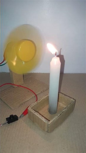 how to make candle flame tilt with help of dc motor